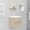 vidaXL Specchio da bagno rovere Sonoma 40x10,5x37 cm Anteprima dell’immagine prodotto 6