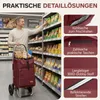 Sekey Klappbar Einkaufstrolley 2 Räder Aluminium, mit 50L Produktbild-Vorschau 6