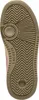 The sole of a pink Lacoste sneaker is shown from an underneath view. Voir les images du produit