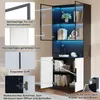 Moderne minimalistische Vitrine mit Glastüren, Hochschrank Produktbild-Vorschau 12
