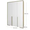 nabbi Dreitürig Kleiderschrank Finnen W-3D - Wotan-Eiche / Produktbild-Vorschau 2