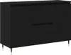 Möbel Sideboard Schwarz Eichen-Optik 101,5 x 35 x 70 cm Produktbild-Vorschau 2