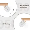 ZMH faretto da soffitto 3 fiamme legno vintage soffitto Anteprima dell’immagine prodotto 5