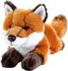A plush toy fox lying down, viewed from the front. Produktbild-Vorschau