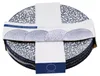HOWHOMELY | Piatti piani - set da 4 - bianco - blu - in Anteprima dell’immagine prodotto 4