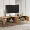 Merax Moderner TV-Schrank mit 4 Türen und 3D-Textur, TV Produktbild-Vorschau 9