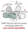 RAM Mounts RAM-201U-B, Czarny, 90,4 mm, 231,3 g Podgląd zdjęcia produktu 8
