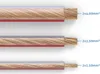 Three different sizes of speaker cables are shown side-by-side, with labels indicating their specifications. Produktbild-Vorschau