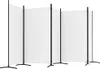 A white room divider with black poles and stands. Náhled obrázku produktu