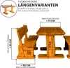 Gartenmöbel-Set "Rustikal" Farbton Pinie 160x200x80 cm Produktbild-Vorschau 6