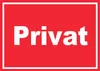 Privat Schild weiß-rot A5 (148x210mm) Produktbild-Vorschau 1