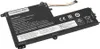 A black laptop battery pack with a cable attached, shown from a diagonal angle on a white background. Produktbild-Vorschau