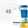 Odnímateľné etikety HERMA A4 Ø 30 mm okrúhle biele Náhľad obrázku produktu 1