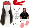 Hippie Kostüm Set 4-teilig für Herren 70er Jahre Karneval Produktbild-Vorschau 7