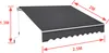 UISEBRT 250 X 200 cm markýza se sklopným ramenem hliníková Náhled obrázku produktu 11
