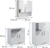 Badmöbel-Set Vicco Irma Weiß Hochglanz mit Einsätzen 3 Produktbild-Vorschau 7