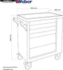 Weber Mobiler Werkstattwagen 154-teilig mit 6 Schubladen Produktbild-Vorschau 8