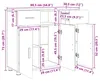 vidaXL Drevená skrinka vysoký lesk biela 88,5 x 30,5 x 73 Náhľad obrázku produktu 8