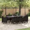 vidaXL Tavolo da giardino marrone 250 x 100 x 73 cm in poly Anteprima dell’immagine prodotto 2