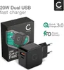 2XCELLONIC USB C Ladegerät 20W, 2 Port Ladegerät USB Produktbild-Vorschau 2