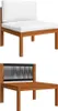 Two outdoor chairs are shown against a white background. The top chair has white cushions, while the bottom chair has a black rope back. Produktbild-Vorschau