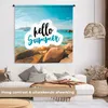 MuchoWow® Wandteppich Wandbehang Sommer - Zitat - Boot Produktbild-Vorschau 2