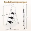 Sekey Trittleiter Klappleiter 3 Stufen – bis 150 kg, Produktbild-Vorschau 2