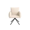 A beige armchair with a black base on a white background. Produktbild-Vorschau
