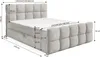 Kontinentální postel 180x200 ISEMBARD - modrá + topper Náhled obrázku produktu 4