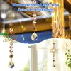 Lotus Kristall-Prisma Windspiel – Messingrahmen Produktbild-Vorschau 3