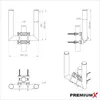 PremiumX Doppel-Mastausleger 25cm Ø 40mm ALU Wandhalter SAT Produktbild-Vorschau 3