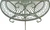 A semi-circular metal table with ornate scrollwork. Produktbild-Vorschau