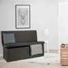 Pouf Relaxdays con schienale, A x L x P: 73 x 114 x 38 cm, Anteprima dell’immagine prodotto 3