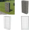vidaXL Gabionenwand mit Abdeckung Verzinkter Stahl Produktbild-Vorschau 1