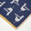 HOMESCAPES Asciugamano in spugna blu con motivo gabbiani - Anteprima dell’immagine prodotto 4