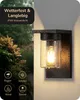 EDISHINE Wandlampe Außen, Wandleuchte mit Klarglas, IP44 Produktbild-Vorschau 2