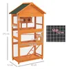 PawHut Vogelkäfig aus Holz, Papageienkäfig, Spielplatz, Produktbild-Vorschau 3