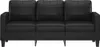 vidaXL 3-osobowa sofa czarna 180 cm imitacja skóry Podgląd zdjęcia produktu 2