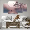 Bild auf Leinwand - Leinwandbild - 4 Teile - Mond Paar Baum Produktbild-Vorschau 6