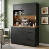 Armoire buffet Merax, meuble haut avec éclairage LED et Voir les images du produit 5