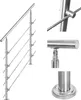 Jiubiaz Treppengeländer 150cm 5 Querstreben Edelstahl Produktbild-Vorschau 1