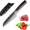 5 Zoll Küchenmesser Kochmesser Japanisches Damast Edelstahl Produktbild-Vorschau 1