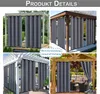 Collage of images showing outdoor curtains installed on pergolas and gazebos. Náhľad obrázku produktu