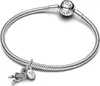 A silver Pandora bracelet with a charm. Anteprima dell’immagine prodotto