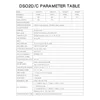A table of technical specifications for a digital oscilloscope. Podgląd zdjęcia produktu
