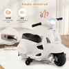 COSTWAY motorino elettrico per bambini, Vespa 6V con faro e Anteprima dell’immagine prodotto 4