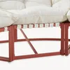 Loungeset 'Karg' Sofa mit Couchtisch Kissen Rattanoptik Rot Produktbild-Vorschau 8