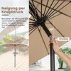 COSTWAY Parasol 265cm, Parasol de jardin avec manivelle Voir les images du produit 6