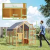 PawHut Hühnerstall 3,07㎡ 1,7x1,8x1,8 m Freilaufgehege Holz Produktbild-Vorschau 3