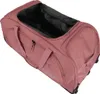 A pink duffel bag with wheels, shown open. Produktbild-Vorschau
